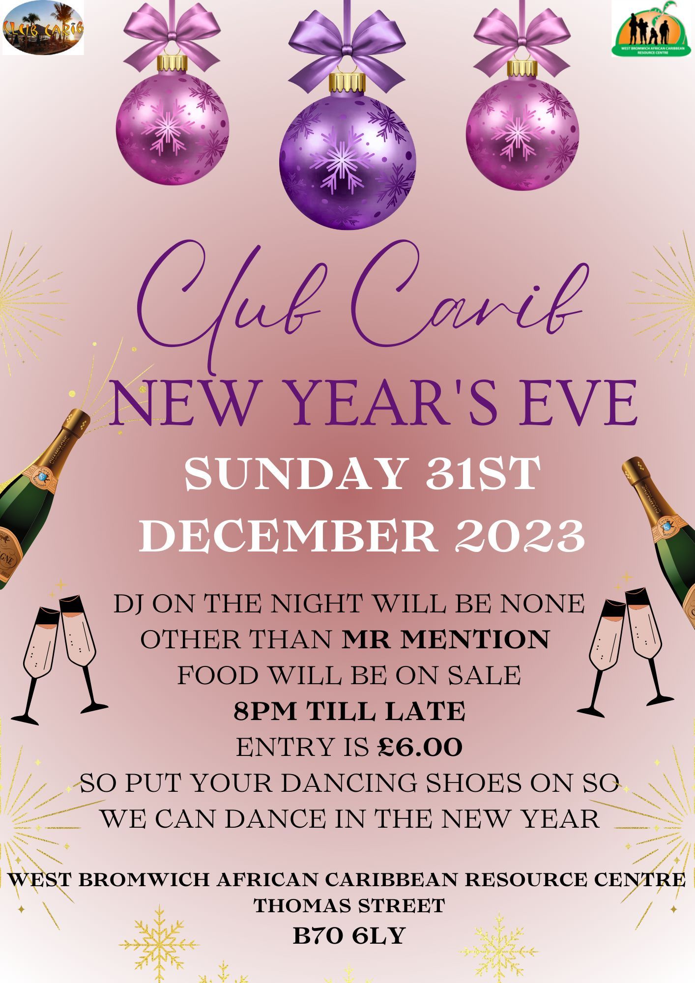 Club Carib New Year's Eve Flyer