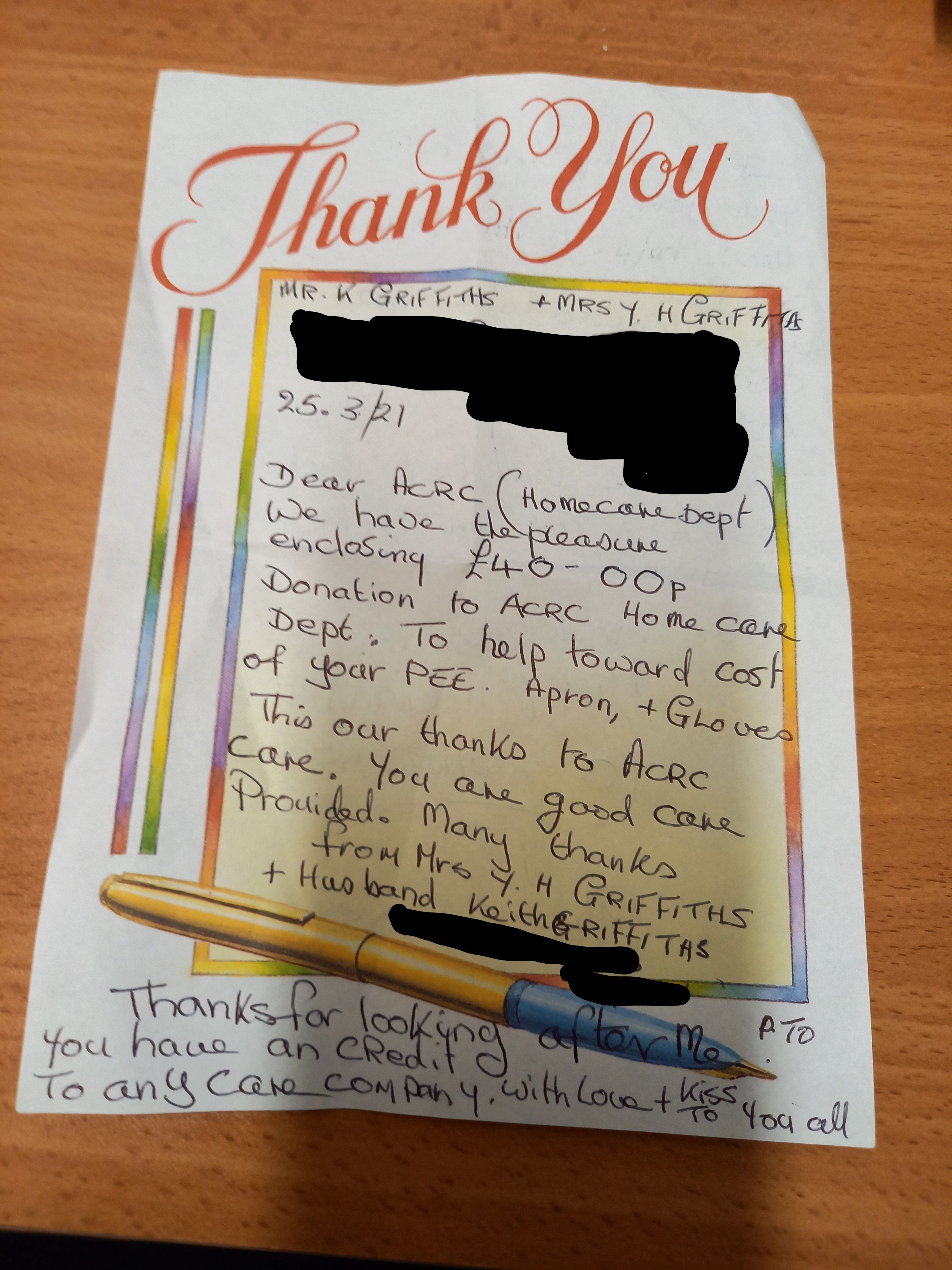 Thank You Donation Letter